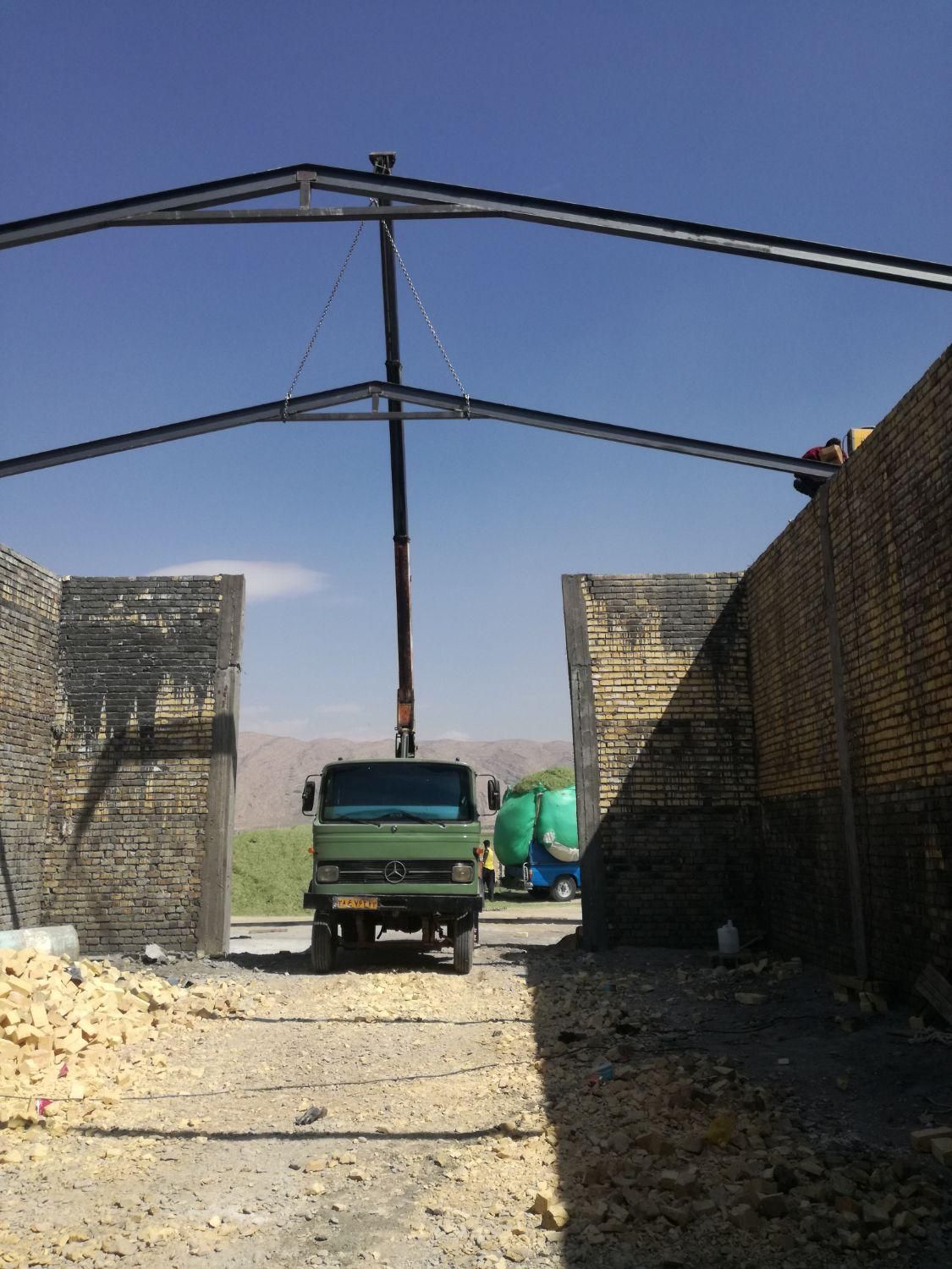 جرثقیل خاور 3تن کفی دار دکل بلند و بالابر ۱۲ متر|خدمات حمل و نقل|شیراز, تندگویان|دیوار