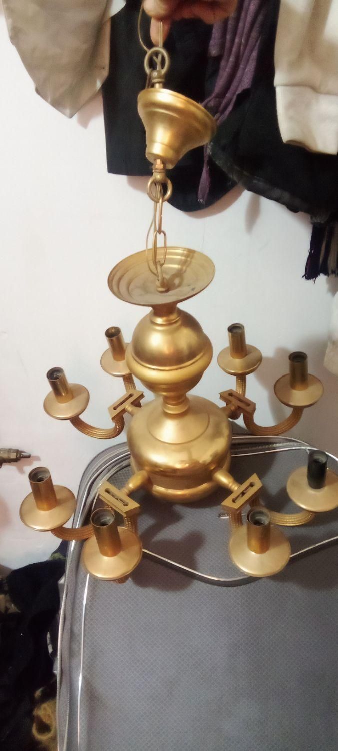 لوستر برنجی|لوستر و چراغ آویز|رباط‌کریم, |دیوار