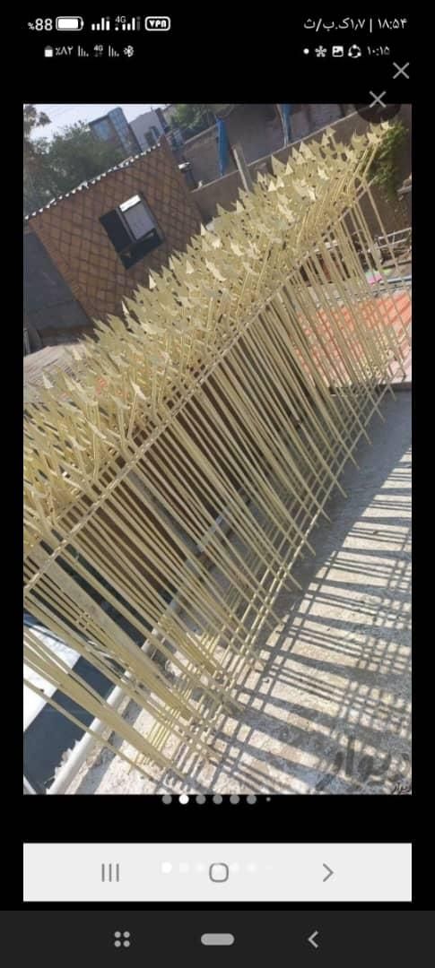تولید حفاظ نرده روی دیوار شاخ گوزنی بوته میلگردی|خدمات پیشه و مهارت|مشهد, رده|دیوار