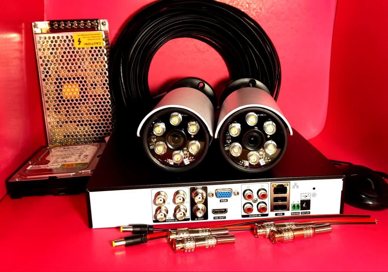 دوربین مداربسته 5mp با dvr 4 ch 5mp پک 2تایی 2024|دوربین مداربسته|شهرکرد, |دیوار