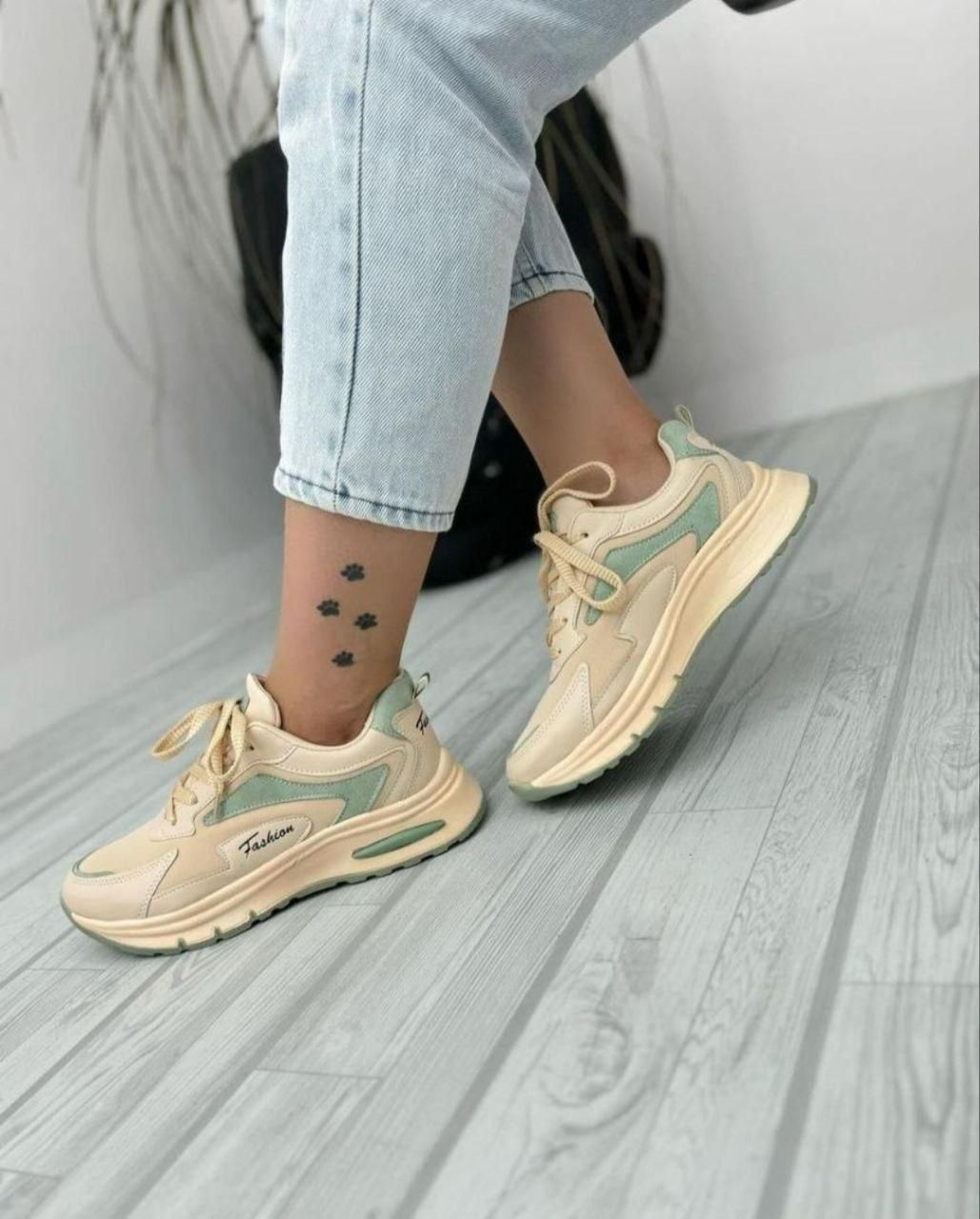 کتونی فشیون مشکی سفید زنانه اسپرت لژدار fashion|کیف، کفش، کمربند|تهران, تاکسیرانی|دیوار