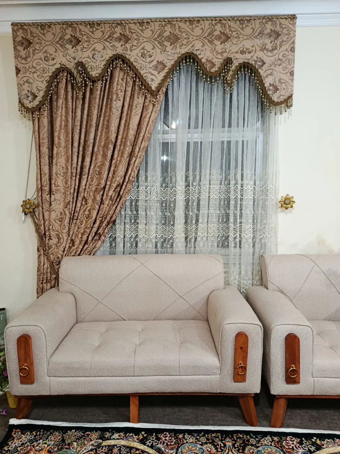 کتیبه پرده به همراه والان|پرده، رانر، رومیزی|رشت, رودباری|دیوار