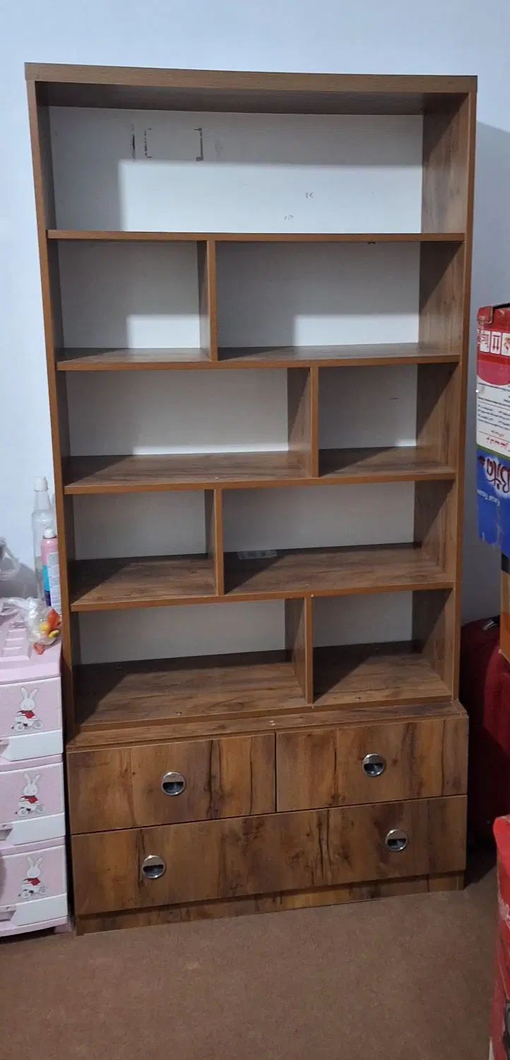 کتابخانه|کتابخانه، شلف، قفسه‌های دیواری|تهران, اقدسیه|دیوار