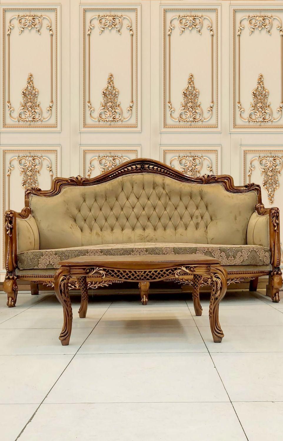 مبل کلاسیک استیل سلطنتی مدل ژینوس|مبلمان خانگی و میز عسلی|کرج, اصفهانی‌ها|دیوار