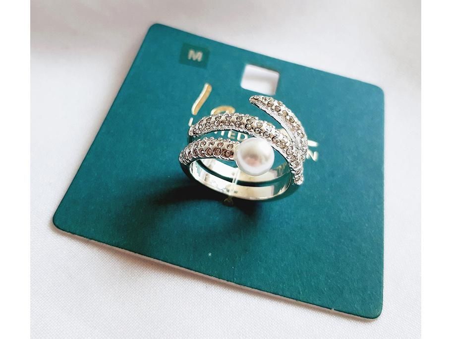 انگشتر نقره ای نگین دار با تک مروارید سفید|بدلیجات|اسلامشهر, شهرک لاله|دیوار