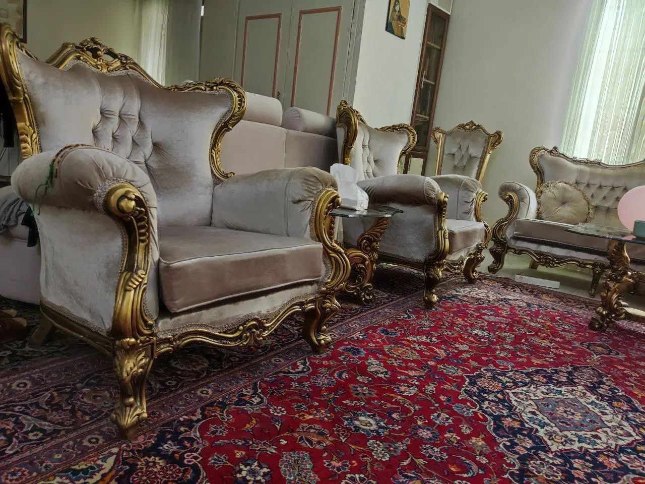 مبلمان استیل ۸نفره همراه با میز و صندلی ناهارخوری|مبلمان خانگی و میز عسلی|تهران, پرواز|دیوار