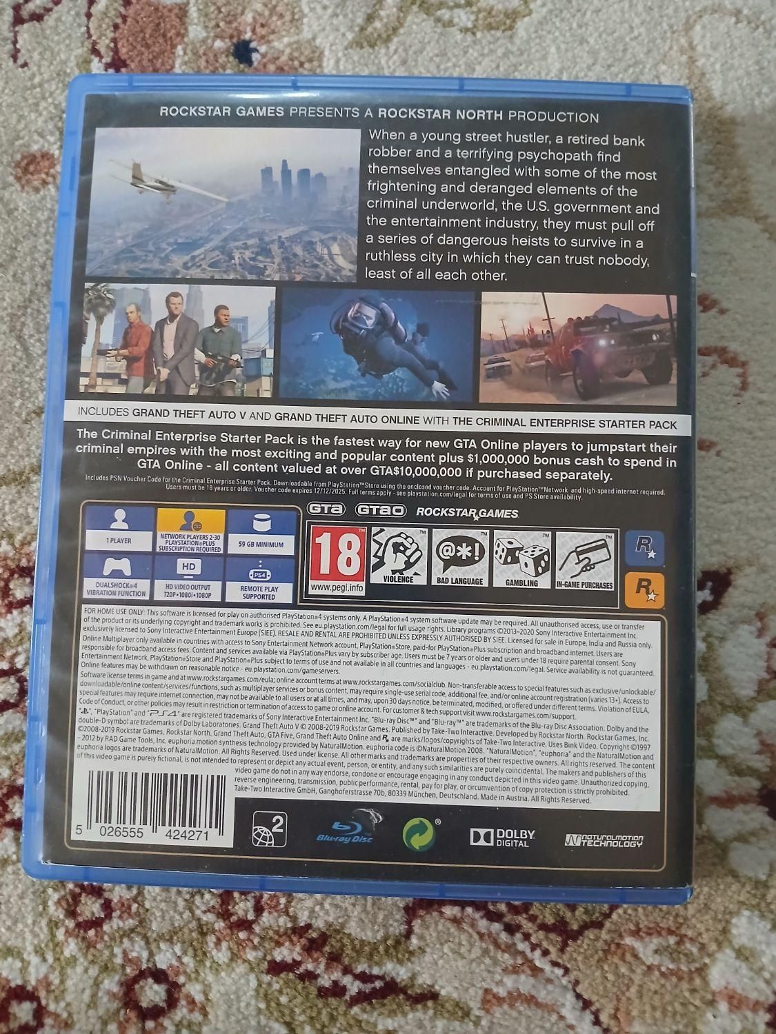بازی gta v برای ps4|کنسول، بازی ویدئویی و آنلاین|کرج, شهرک فهمیده|دیوار