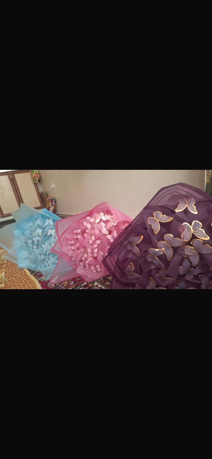 دسته گل روبانی|گل مصنوعی|تبریز, |دیوار