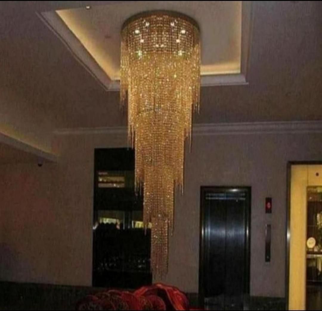 لوستر الماس.کریستالی دوبلکسی مارال ۲متر.AC light|لوستر و چراغ آویز|تهران, سنگلج (شاپور)|دیوار