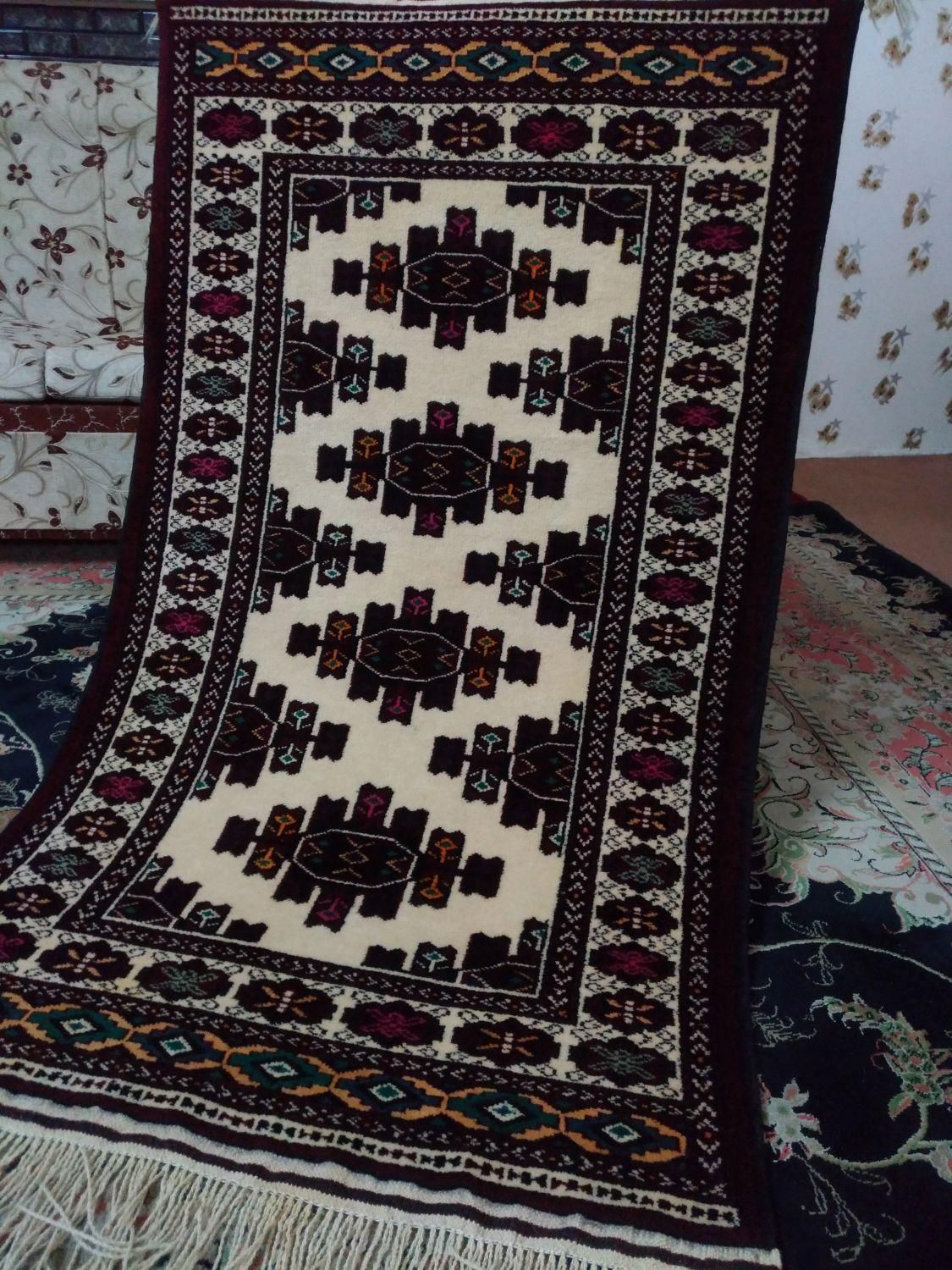 قالیچه پادری و ذرع و نیم ترکمن|پادری|مشهد, طلاب|دیوار