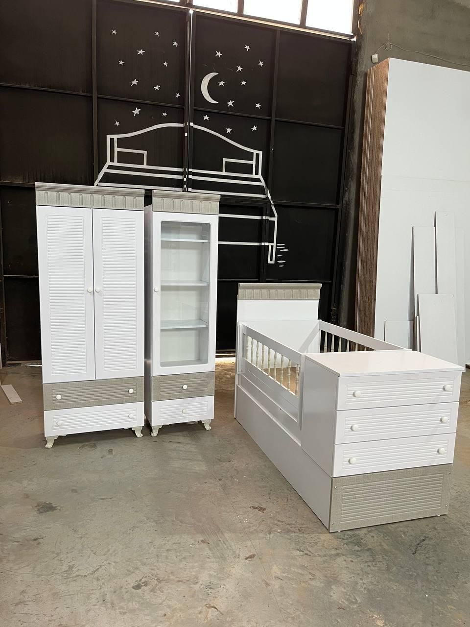 سرویس نوزادی اقتصادی/کمد و ویترین/تخت /اریکا چوب|تخت و سرویس خواب|مشهد, خین عرب|دیوار