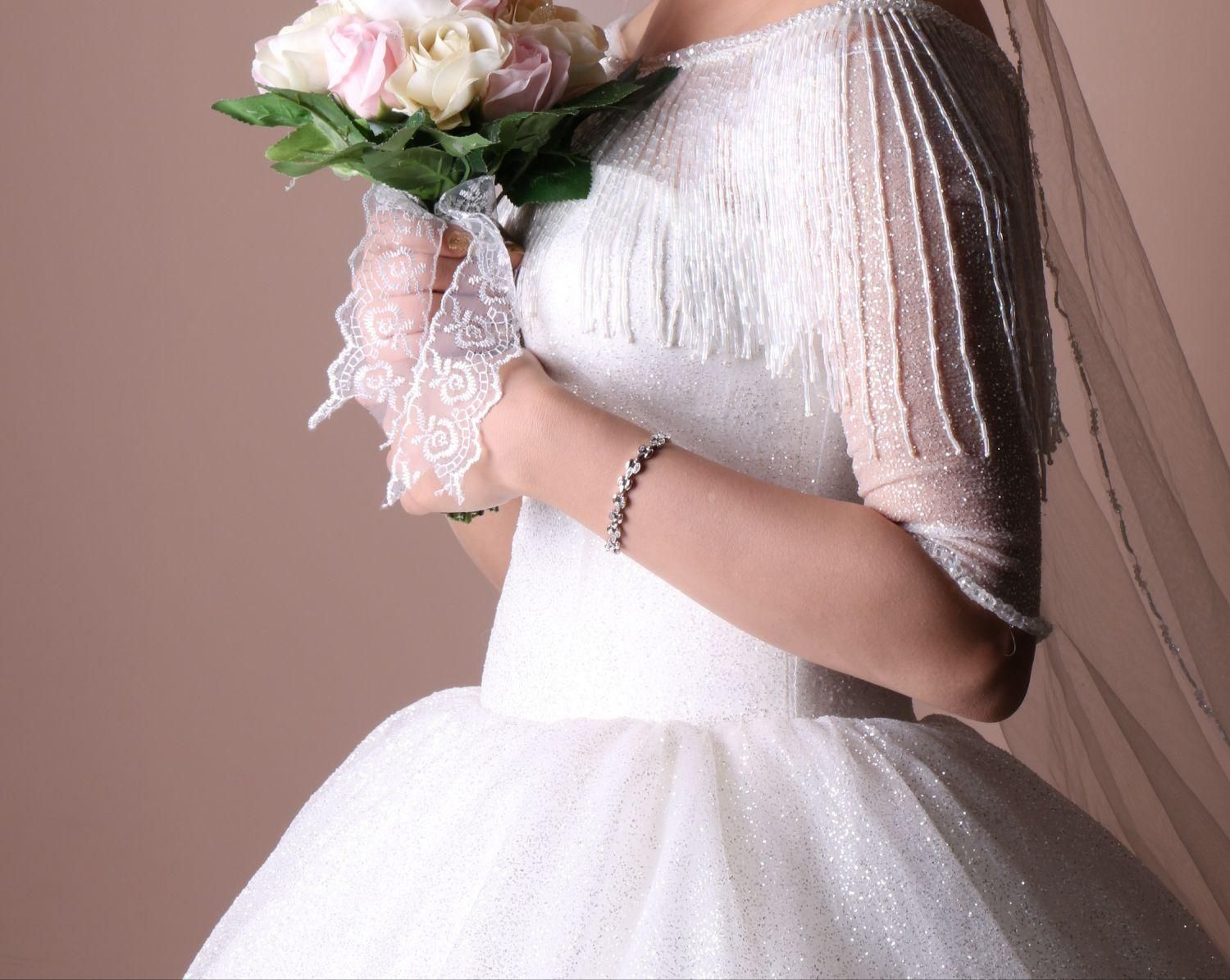 لباس عروس تمام شاین سایز ۳۴ تا ۳۶|لباس|دوگنبدان, |دیوار