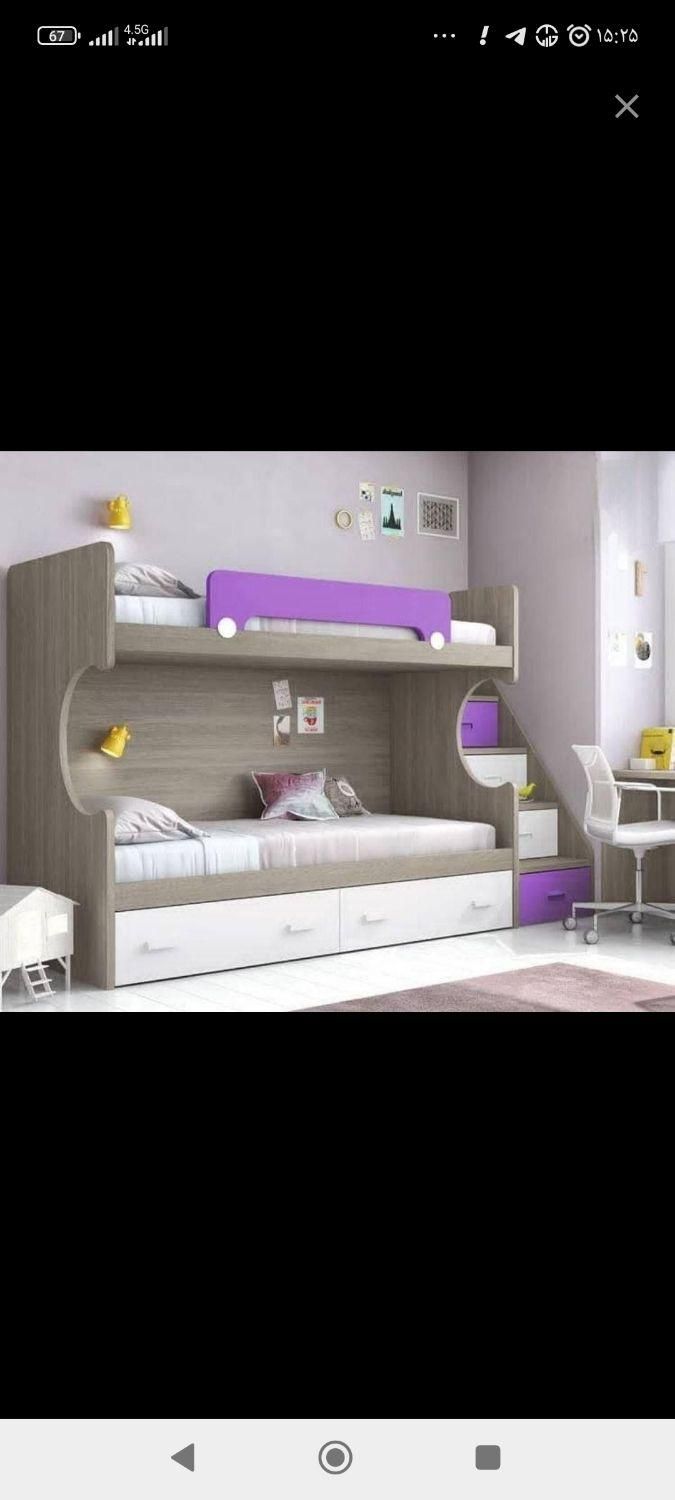 (سرویس خواب)تخت خواب دو‌طبقه نوجوان مدل سناتور|تخت و سرویس خواب|تبریز, |دیوار