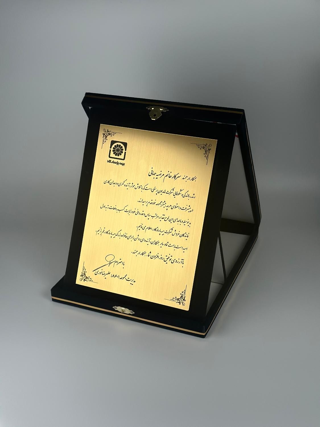لوح تقدیر لوکس و منحصر به فرد با طراحی اختصاصی|لوازم التحریر|تهران, بهار|دیوار