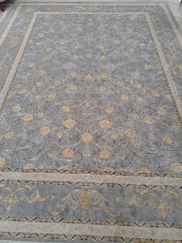 یکجفت فرش دوازده متری طلاکوب گل برجسته ۱۲۰۰شانه|فرش|تهران, سعیدآباد|دیوار