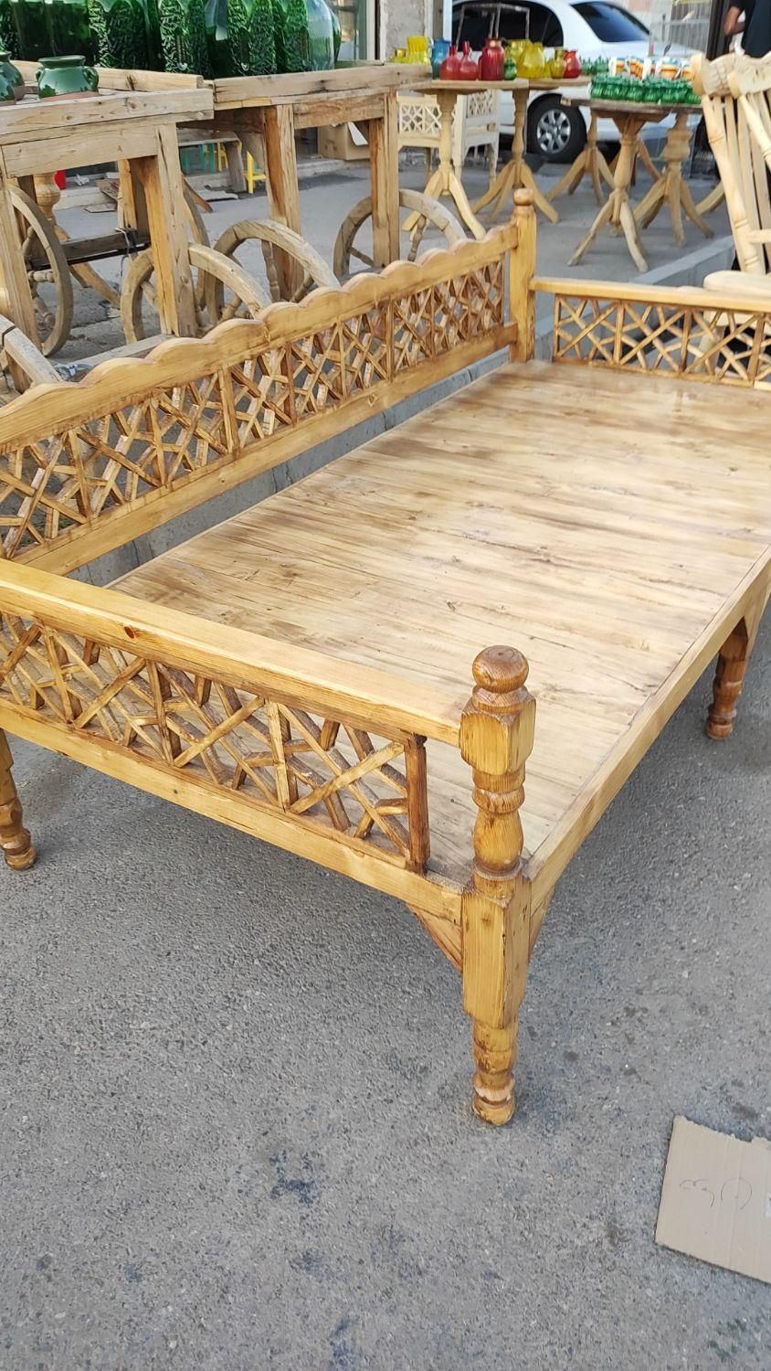 تخت سنتی چوبی/مبلمان سنتی/مشبک/سفره خانه|مبلمان خانگی و میز عسلی|قزوین, |دیوار