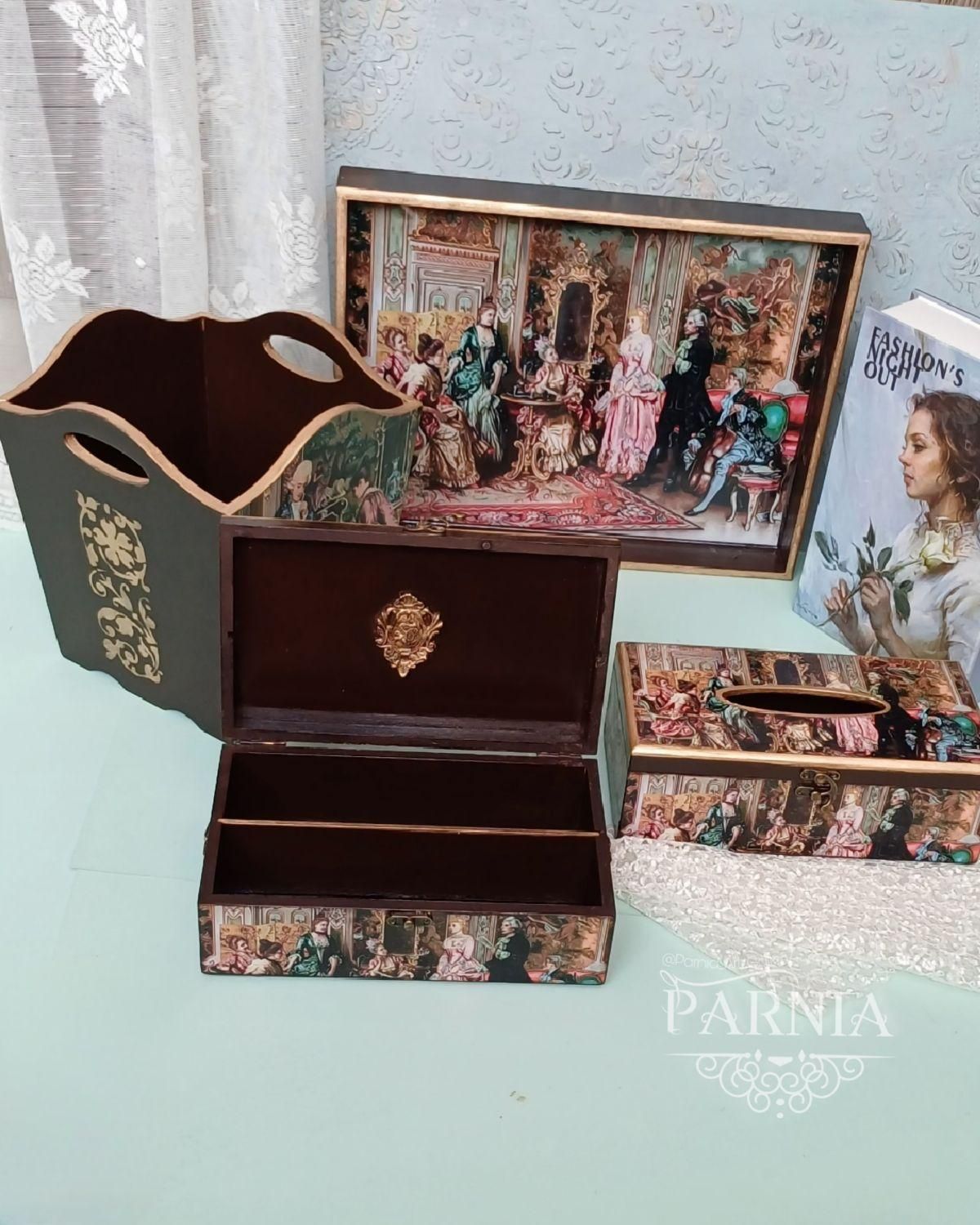 سطل و دستمال چوبی|ظروف سرو و پذیرایی|خرمآباد, |دیوار