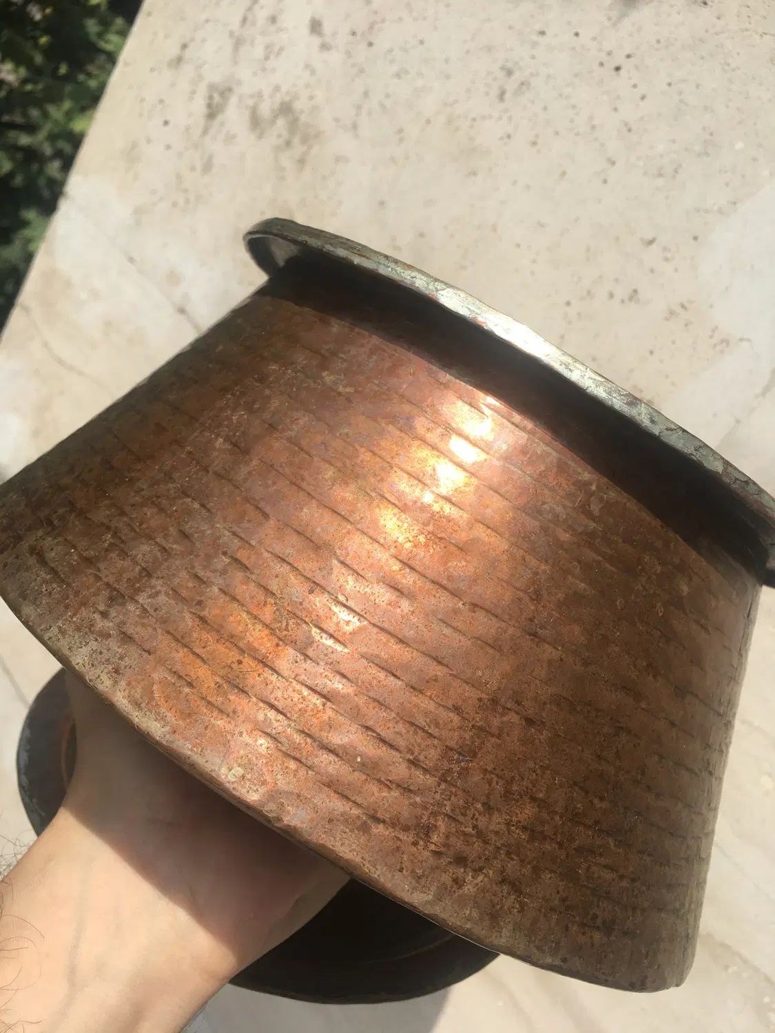 قابلمه و ماهیتابه مسی قدیمی یادگاری مادربزرگم|کلکسیون اشیاء عتیقه|تهران, میدان میوه و تره‌بار مرکزی|دیوار
