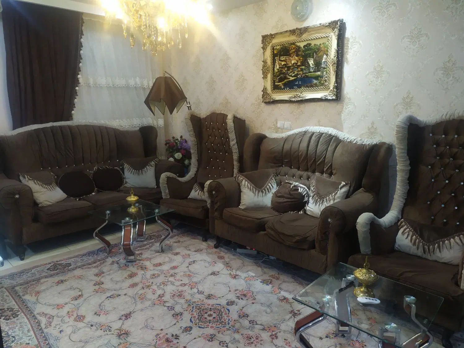 مبل راحتی مدل امپراتوری با ست جلو مبلی و آباژور|مبلمان خانگی و میز عسلی|تهران, امام زاده حسن|دیوار