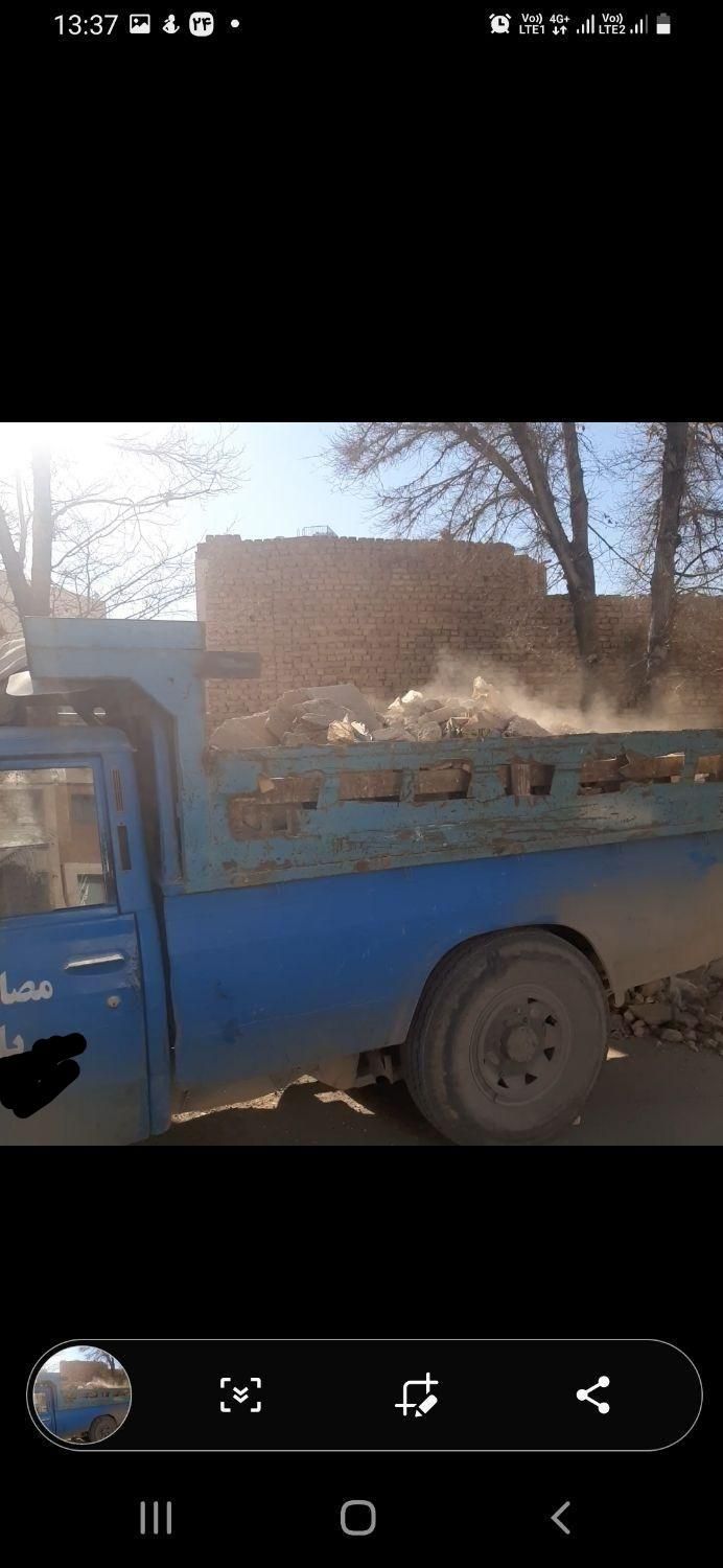 نخاله‌ومصالح(طبقات)ساختمان با نیسان شن گچ آجر|خدمات حمل و نقل|اصفهان, جلفا|دیوار