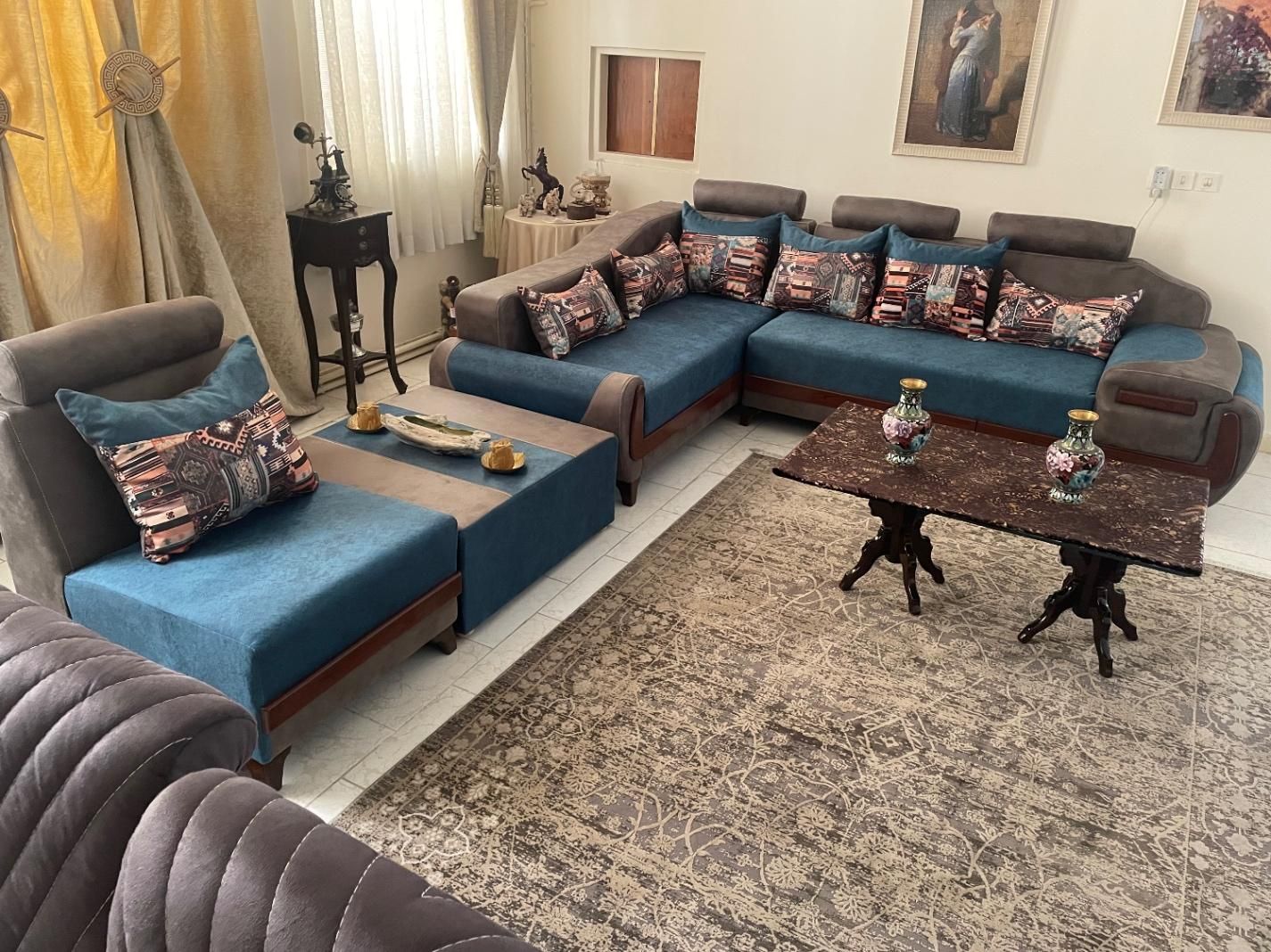 مبل راحتی مارکدار ال ۷ نفره ترکیه در حد نو نو|مبلمان خانگی و میز عسلی|تهران, پونک|دیوار