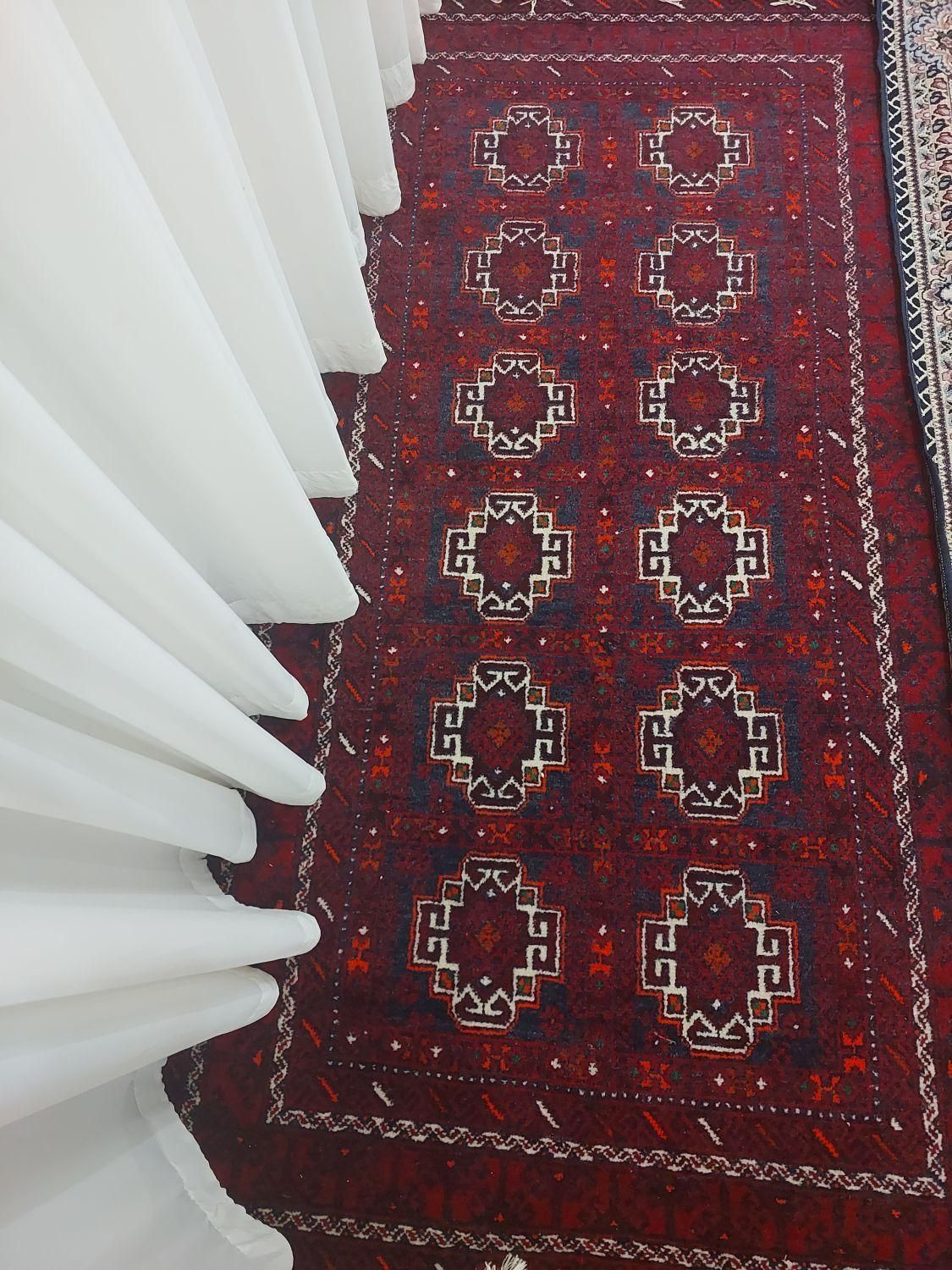 فرش ۱۲ متری قرمز و قالیچه دستی قرمز|فرش|خواف, |دیوار