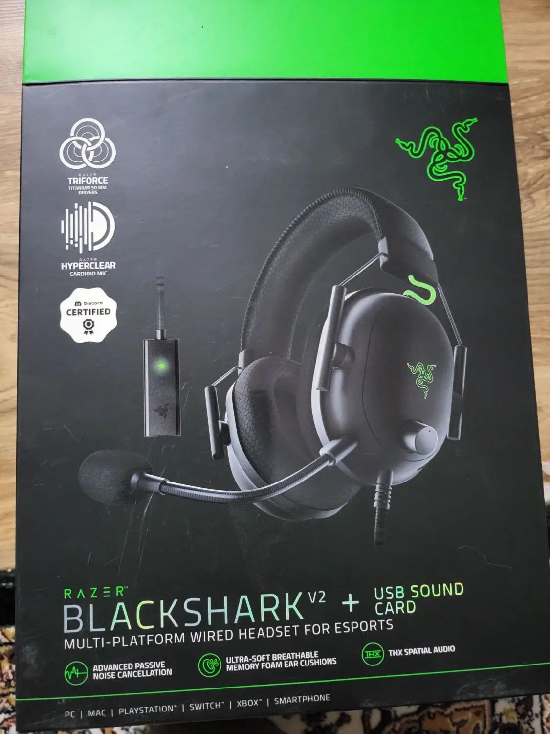 هدست گیمینگ razer بلک شارک ریزر  v2 + sound card|قطعات و لوازم جانبی رایانه|تهران, استخر|دیوار