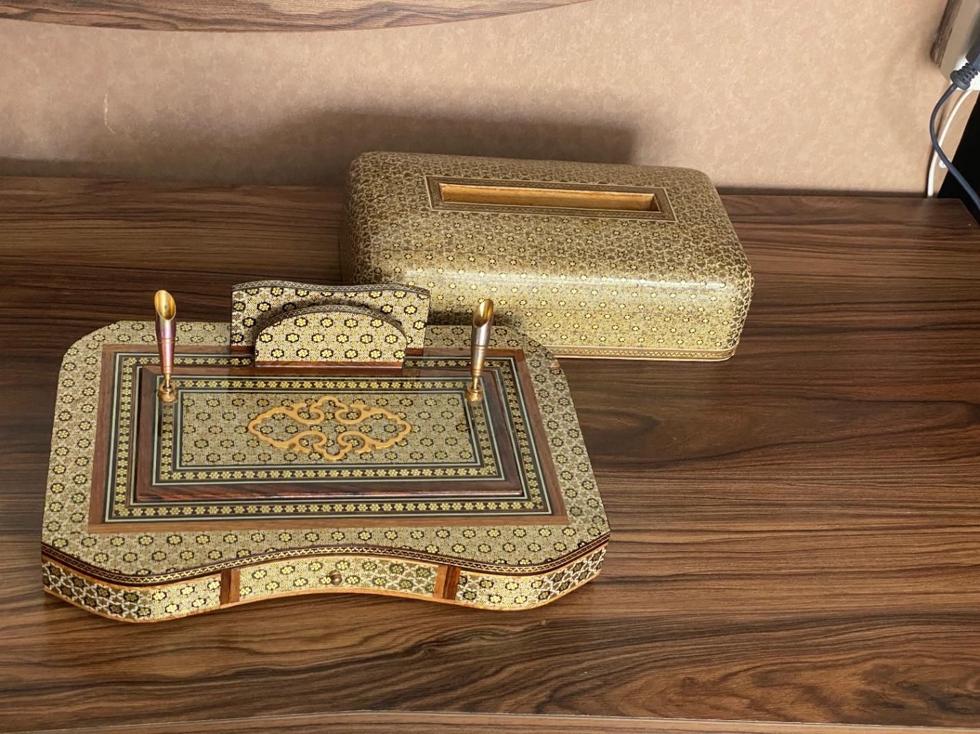 اکسسوری خاتم کاری  جاکارتی و جای دستمال|صنایع دستی و سایر لوازم تزئینی|کرج, اتحاد|دیوار