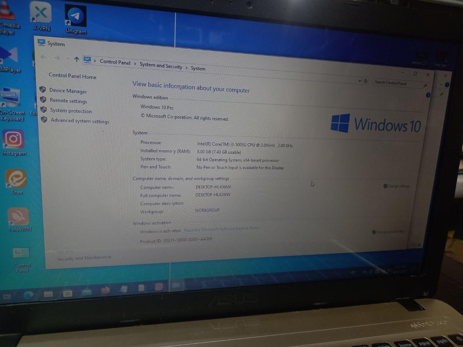 لبتاب Asus  مناسب گیم و ...|رایانه همراه|مشهد, شاهد|دیوار