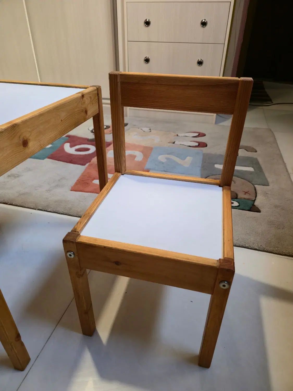 میز و صندلی کودک چوبی طرح ایکیا IKEA|میز تحریر و کامپیوتر|اصفهان, فیض|دیوار