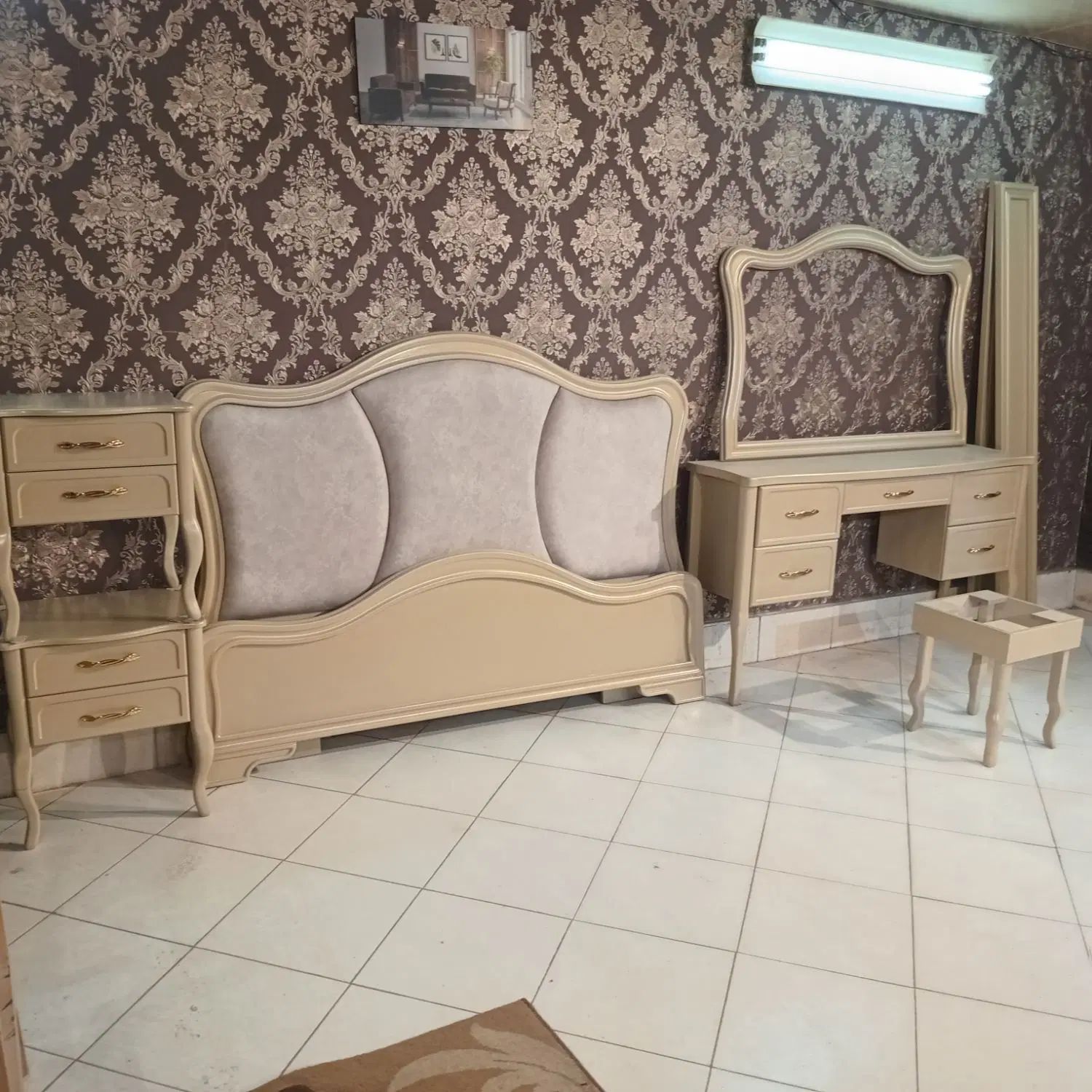 سرویس خواب دونفره تک نفره ام دی اف تمام چوب|تخت و سرویس خواب|تهران, یافت آباد شمالی|دیوار