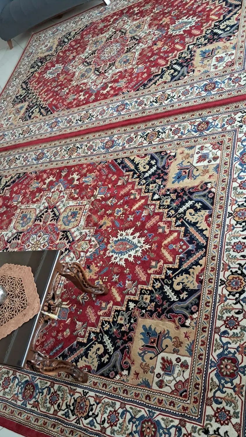 یک جفت فرش ۶ متری  ۷۰۰ شانه با دوتخته کناره ۴ متری|فرش|اردبیل, |دیوار