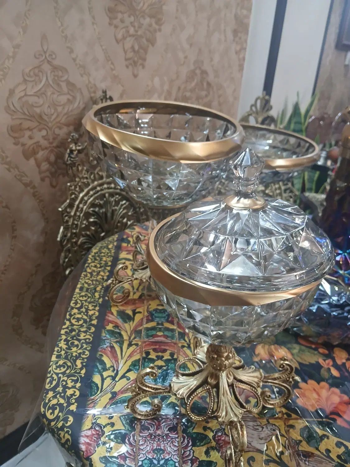 ست میوه خوری گزخوری شکلات خوری پایه برنز نو|ظروف سرو و پذیرایی|اصفهان, شیخ اشراق|دیوار