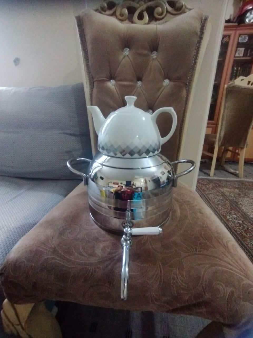 کتری شیر دار وقوری نو نو|قوری، کتری، قهوه‌ساز دستی|تهران, تهرانپارس شرقی|دیوار
