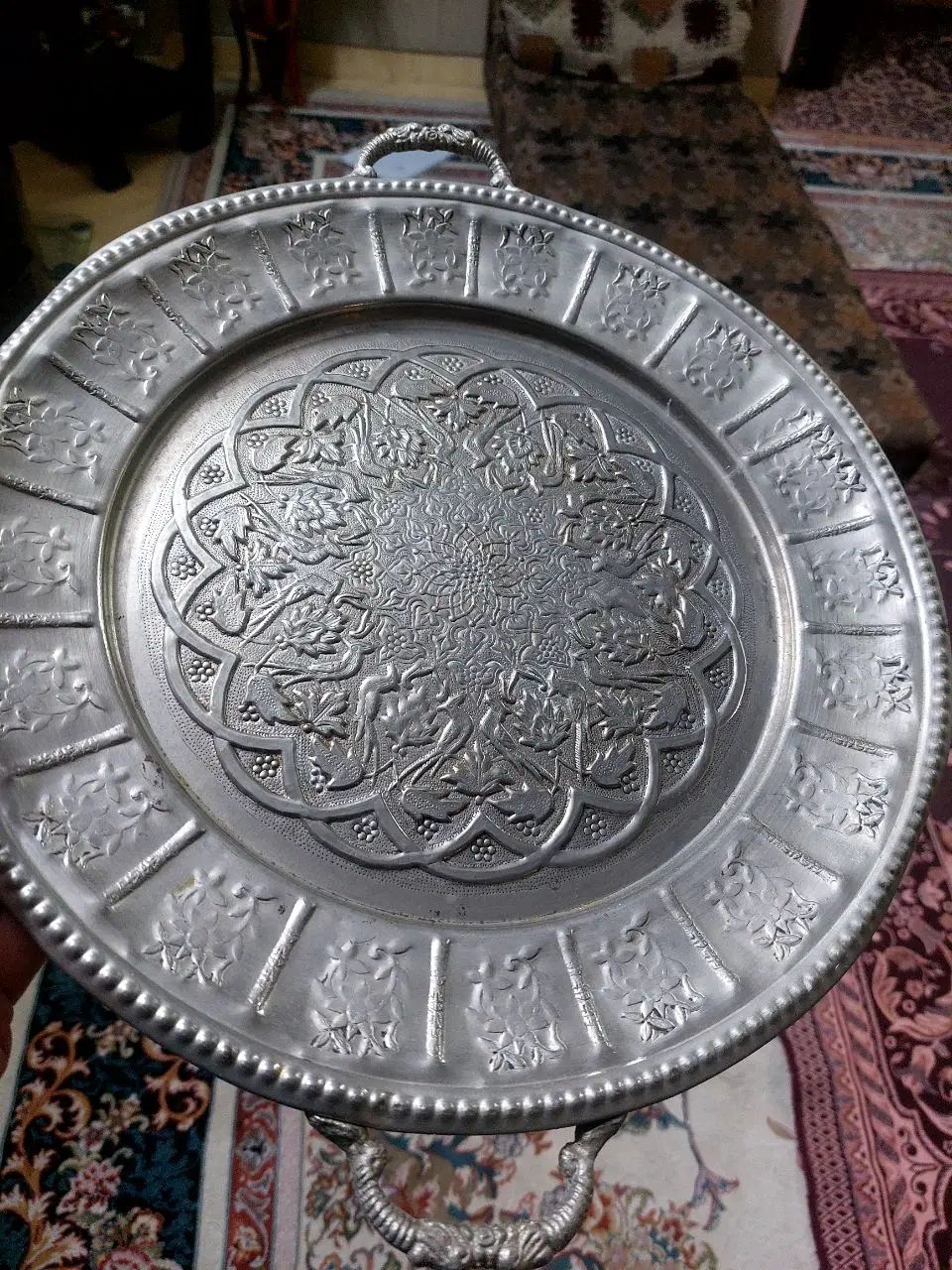 سینی مسی|ظروف سرو و پذیرایی|مشهد, کشاورز|دیوار
