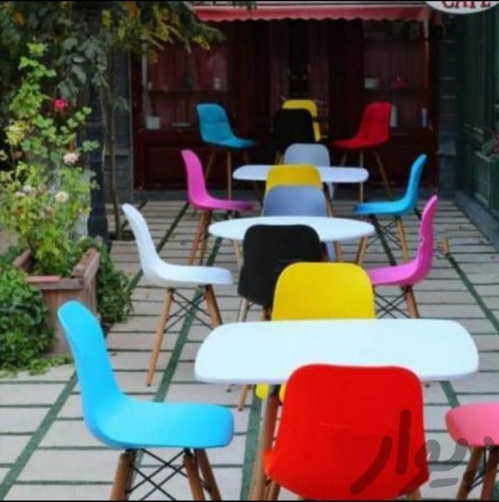 میزو صندلی گلاس پایه چوب ۵۵|میز و صندلی غذاخوری|سراوان, |دیوار