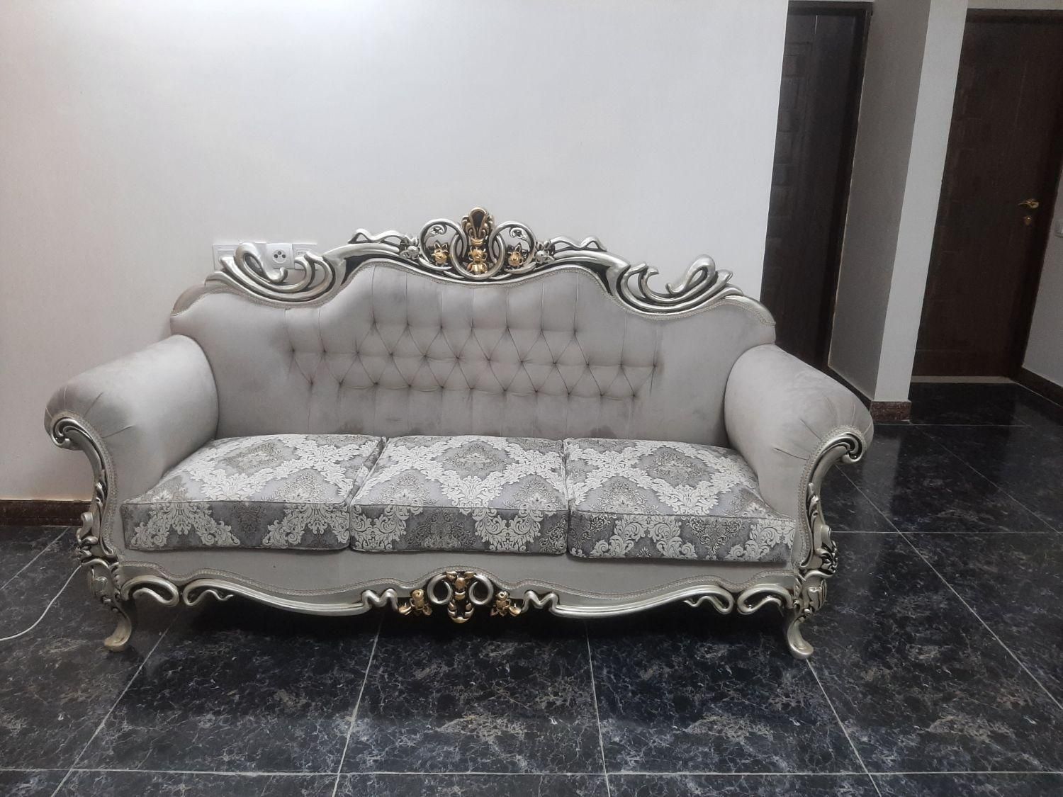 مبل سلطنتی ظریف استیل کلاسیک راحتی مدل افسون|مبلمان خانگی و میز عسلی|رباط‌کریم, رباط‌کریم|دیوار