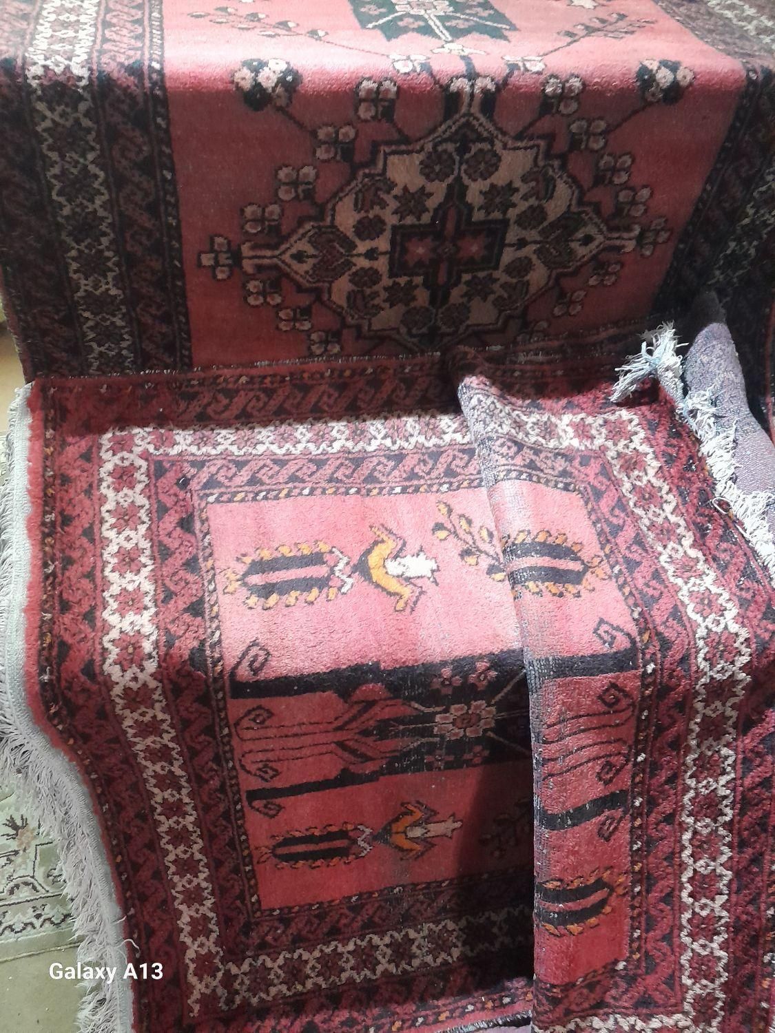 فرش تمام‌کرکی،پشتی‌پشم‌وابریشم، فرش مارکار۶متری|فرش|قم, نیروگاه|دیوار
