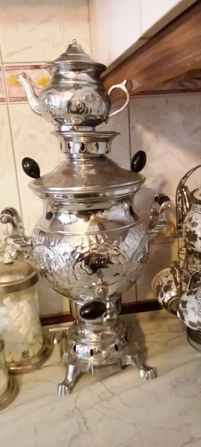 سماور گازی نو حکاکی شده|سماور، چای‌ساز، قهوه‌ساز|مشهد, رسالت|دیوار
