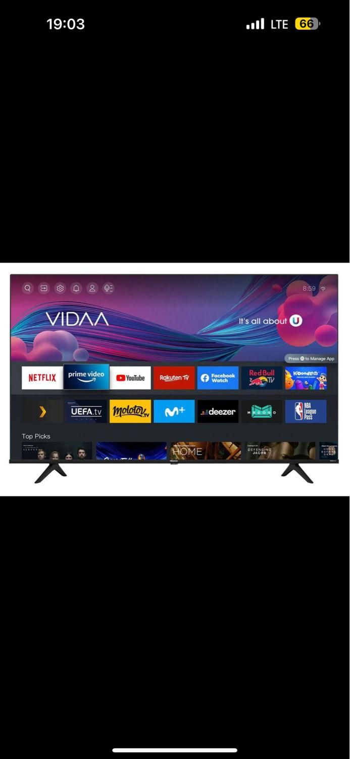 تلویزیون ۶۵اینچ هایسنس اروپایی جدید مدل A6N|تلویزیون و پروژکتور|اهواز, کمپلو جنوبی|دیوار