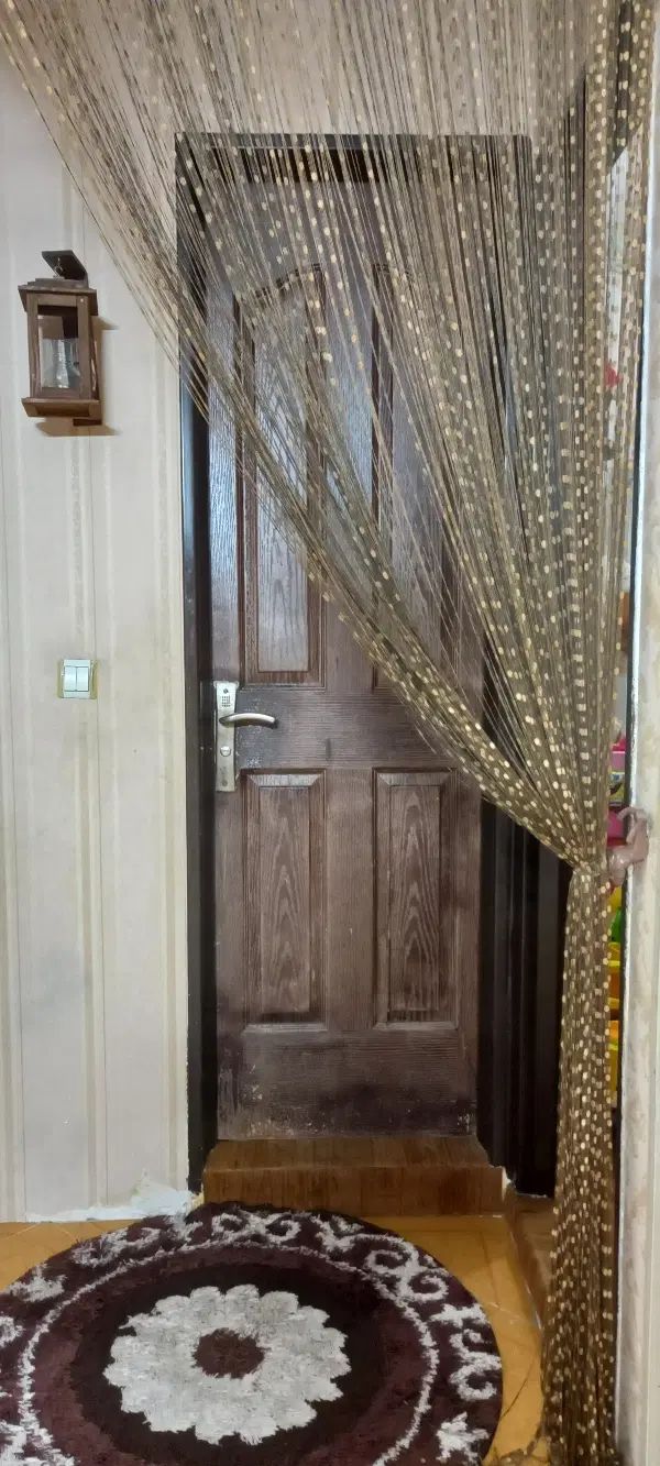 پرده ریسه ای با چوب پرده|پرده، رانر، رومیزی|مشهد, کوی المهدی|دیوار