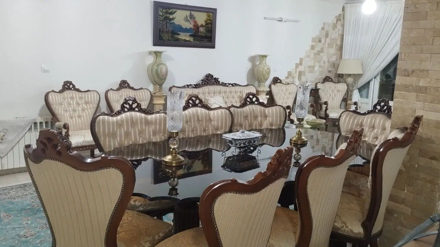 فروش مبل 9نفره با میز ناهار خوری 8نفره استیل|مبلمان خانگی و میز عسلی|تهران, پارک شهر|دیوار