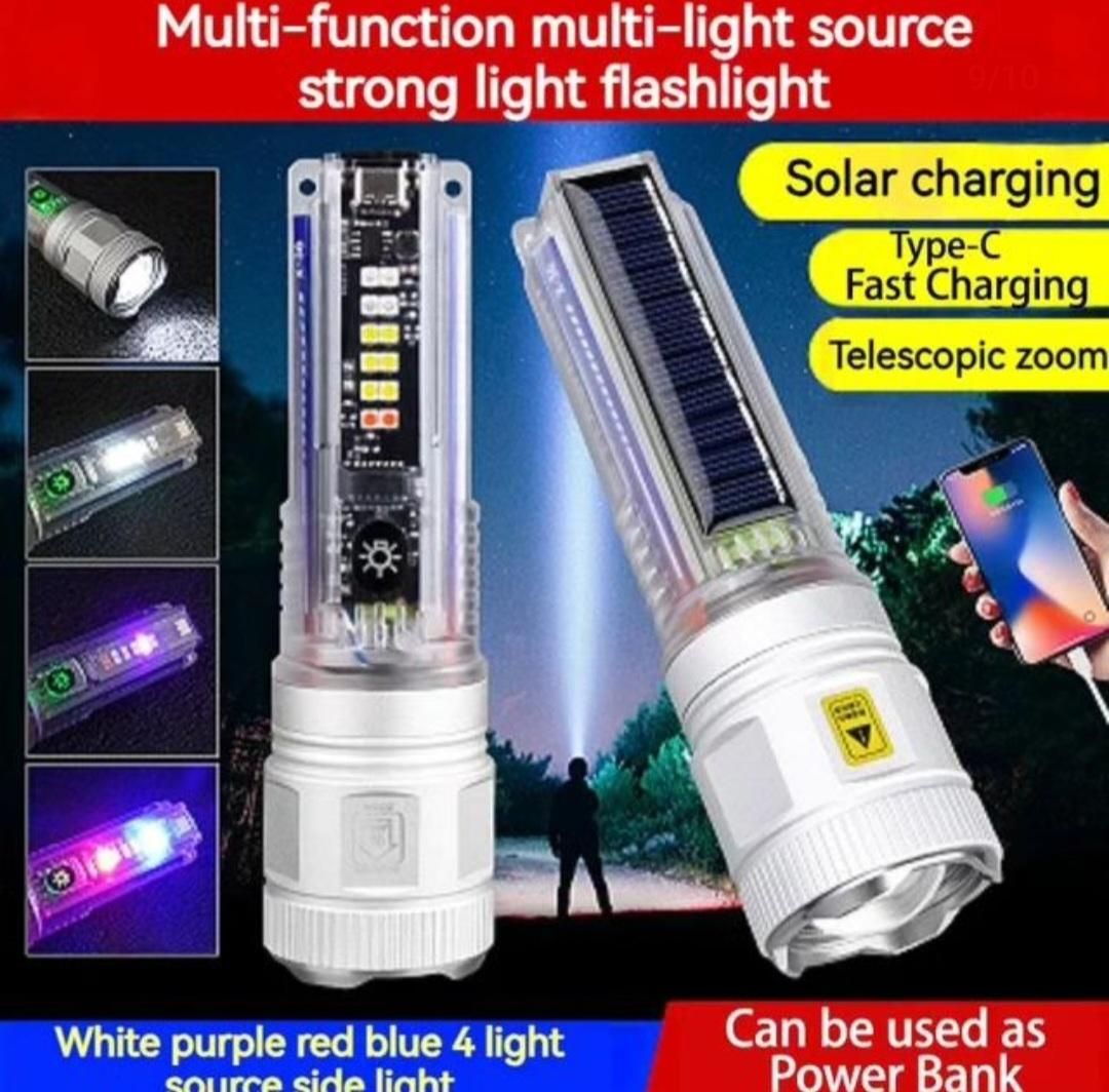 چراغ قوه پلیسی شارژی خورشیدی مدلx36 solar|لامپ و چراغ|شیراز, تحویلی|دیوار