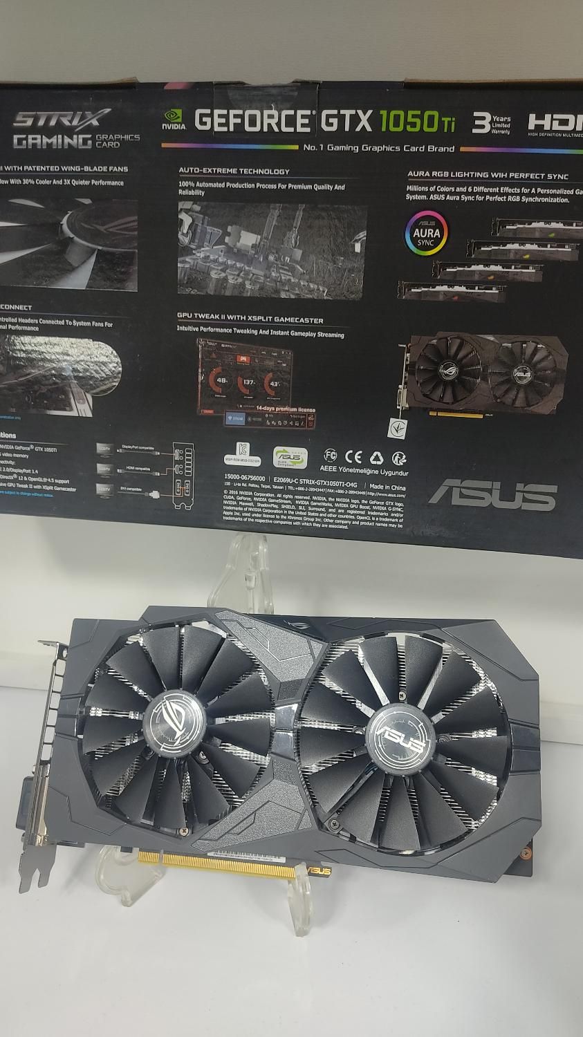 کارت گرافیک ایسوس ROG STRIX-GTX1050TI-OC-4G-GAMING|قطعات و لوازم جانبی رایانه|اصفهان, دارک|دیوار