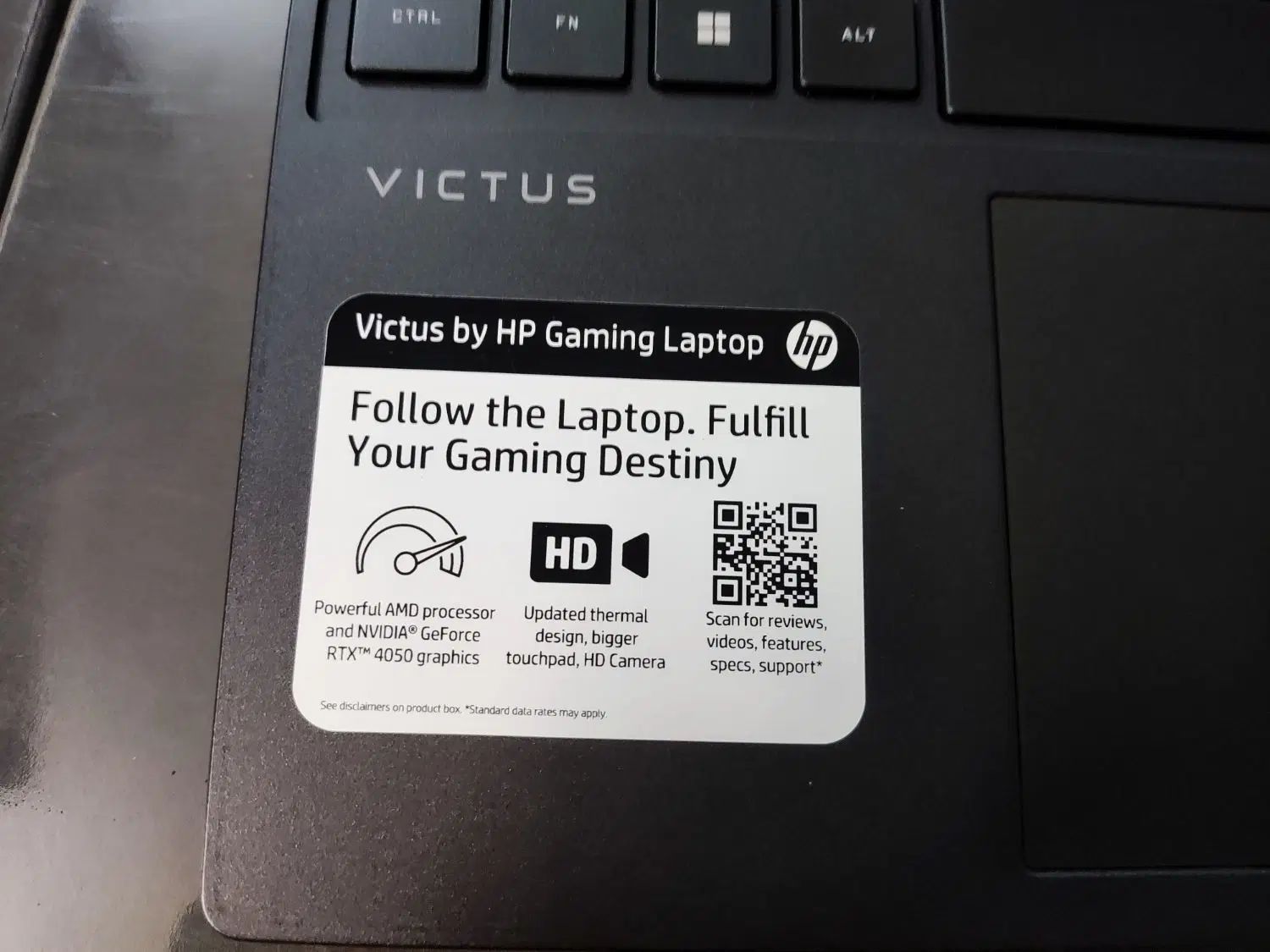 لپتاپ گیمینگ hp victus با گرافیک ۴۰۵۰|رایانه همراه|مشهد, سمزقند|دیوار