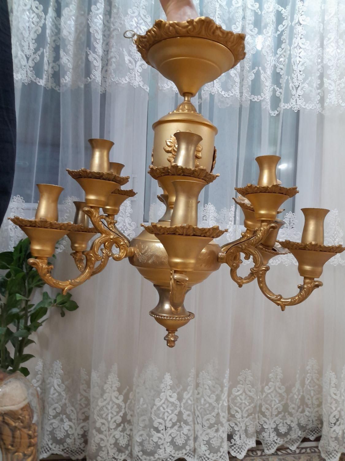 لوستر آبکاری طلا|لوستر و چراغ آویز|تهران, یاخچی‌آباد|دیوار