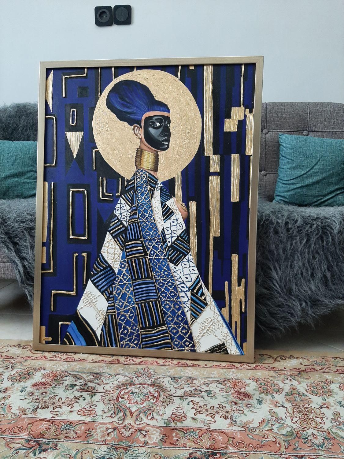 تابلو نقاشی زن نقابدار|تابلو، نقاشی، عکس|تهران, خواجه نظام الملک|دیوار