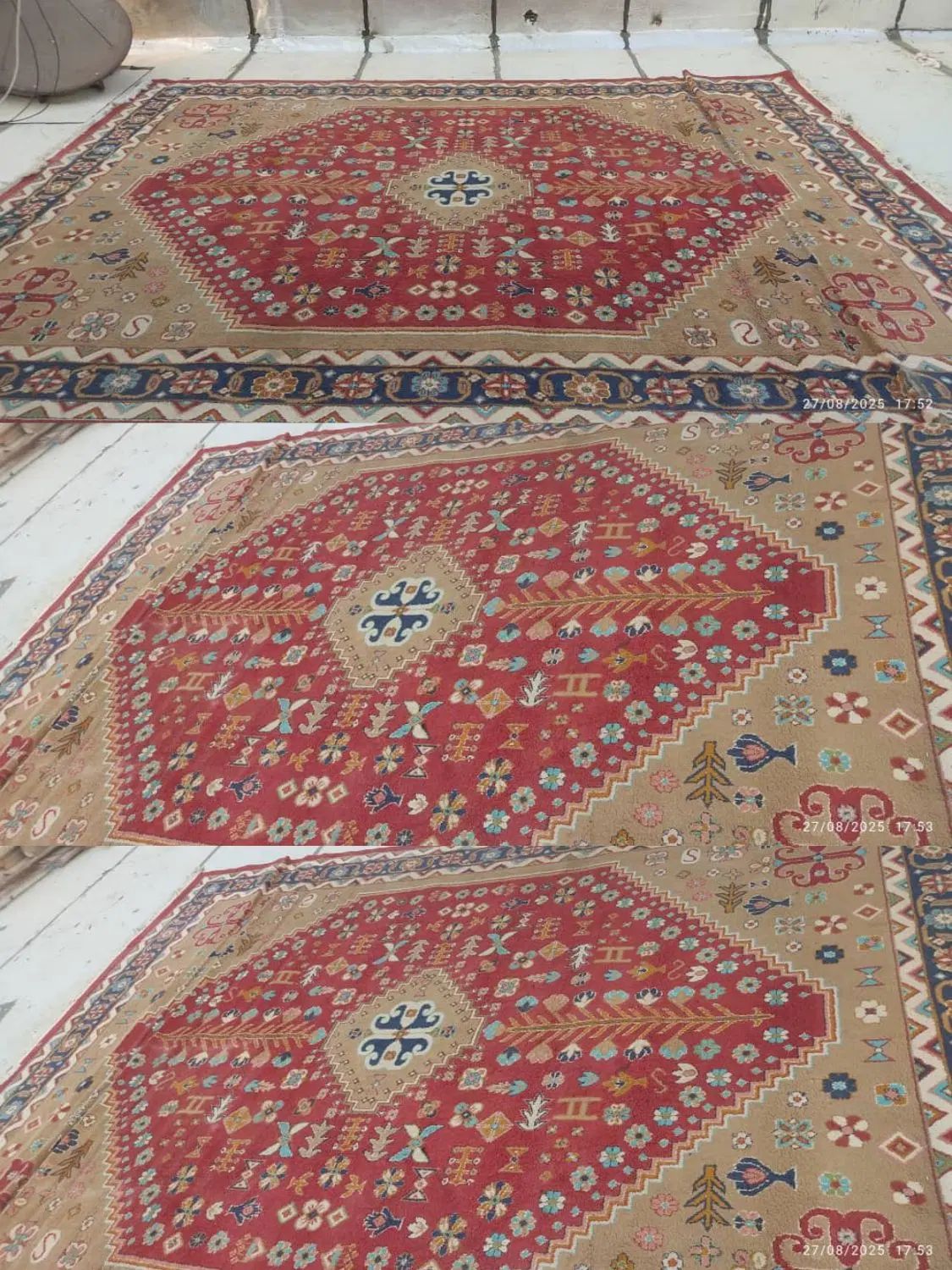 سه عدد قالی ۱۲ متری گلیم فرش هستن تمیز و سالم|فرش|بهبهان, |دیوار