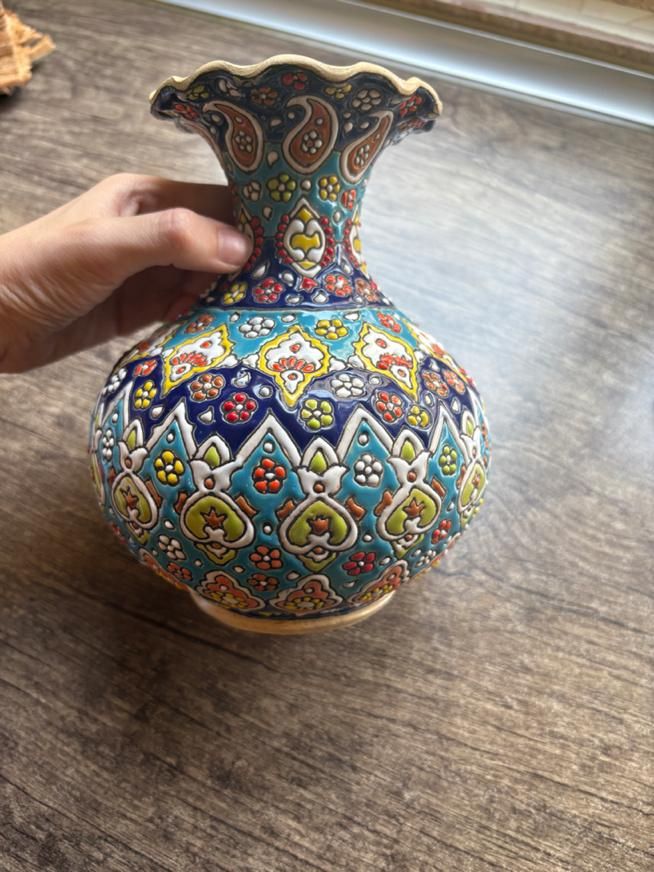 گلدان کاردست میناکاری|ظروف سرو و پذیرایی|تهران, طرشت|دیوار