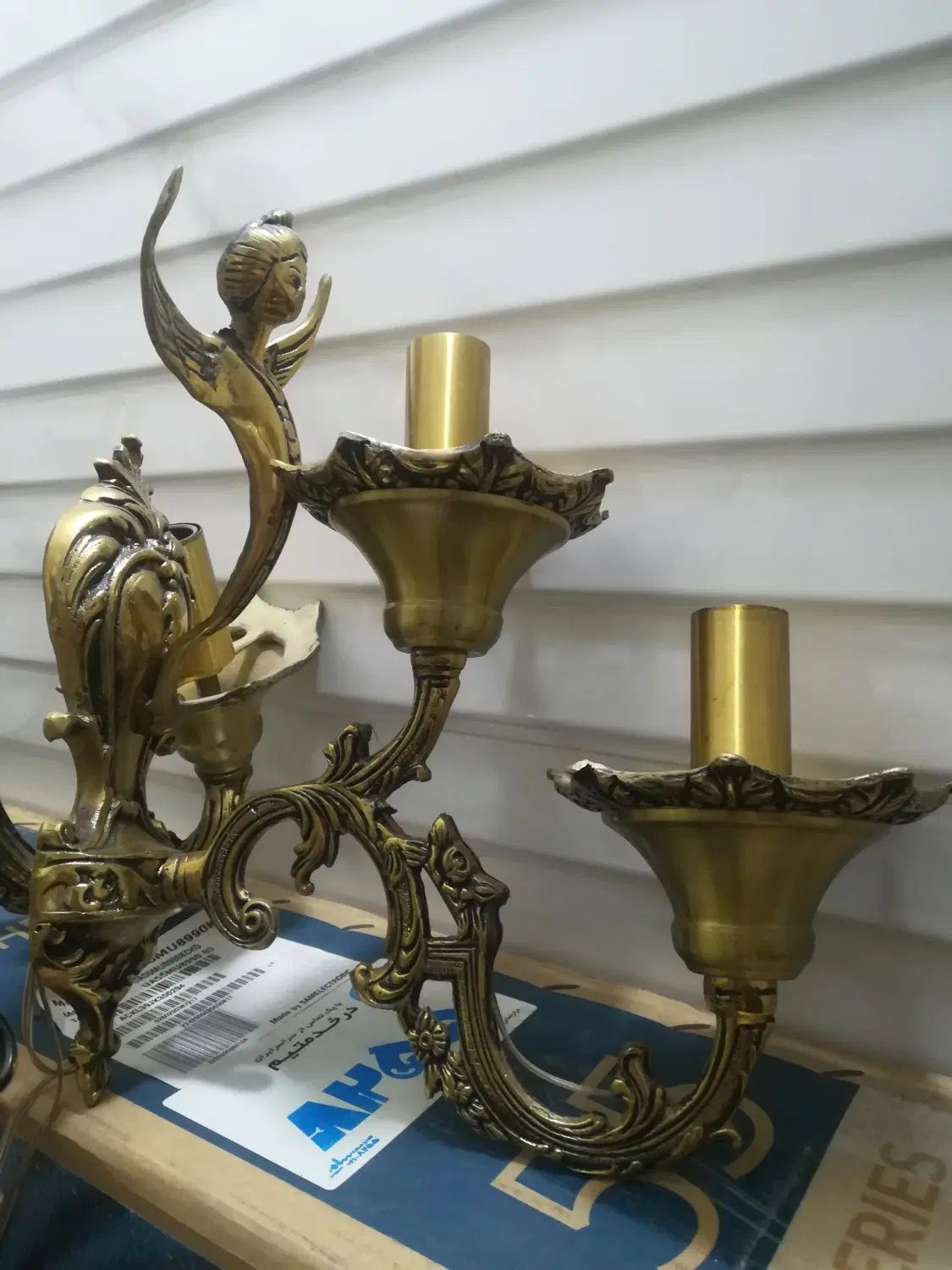 لوستر برنز طرح فرشته سقفی و دیواری|لوستر و چراغ آویز|تهران, حشمتیه|دیوار